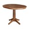 International Concepts 36 in. Round Extension Dining Table with Leaf and 4 Madrid LadderBack Chairs - 5 Piece Dining Set K42-36RXT-27B-C2-4 - alternate 3